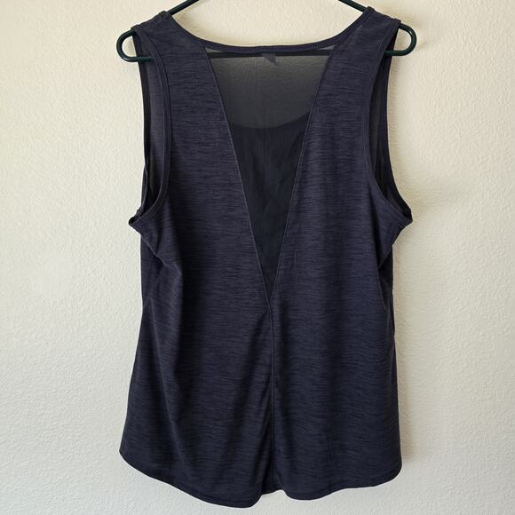 Old Navy Active Women's Plus Sz 1X Breathe On Mesh Workout Tank Gray Lightweight - Picture 1 of 7